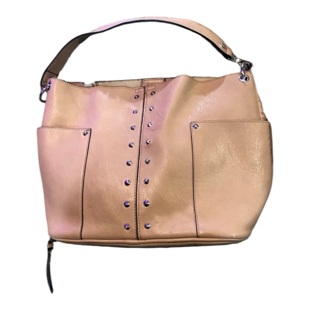 Steve Madden Women’s Tan PU Leather Studded Shoulder Bag